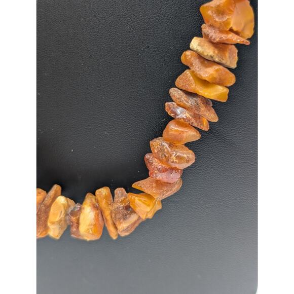 Vintage Chunky Genuine Raw Amber Graduated Nugget 32" Necklace 64.38g - Picture 4 of 10